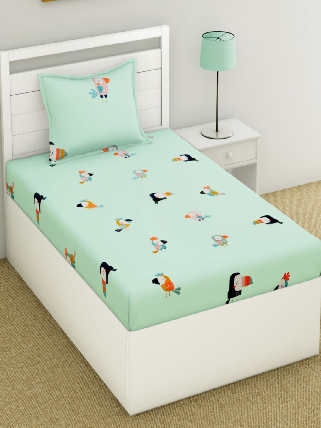

haus & kinder Unisex Kids Multi Bedsheets, Sea green
