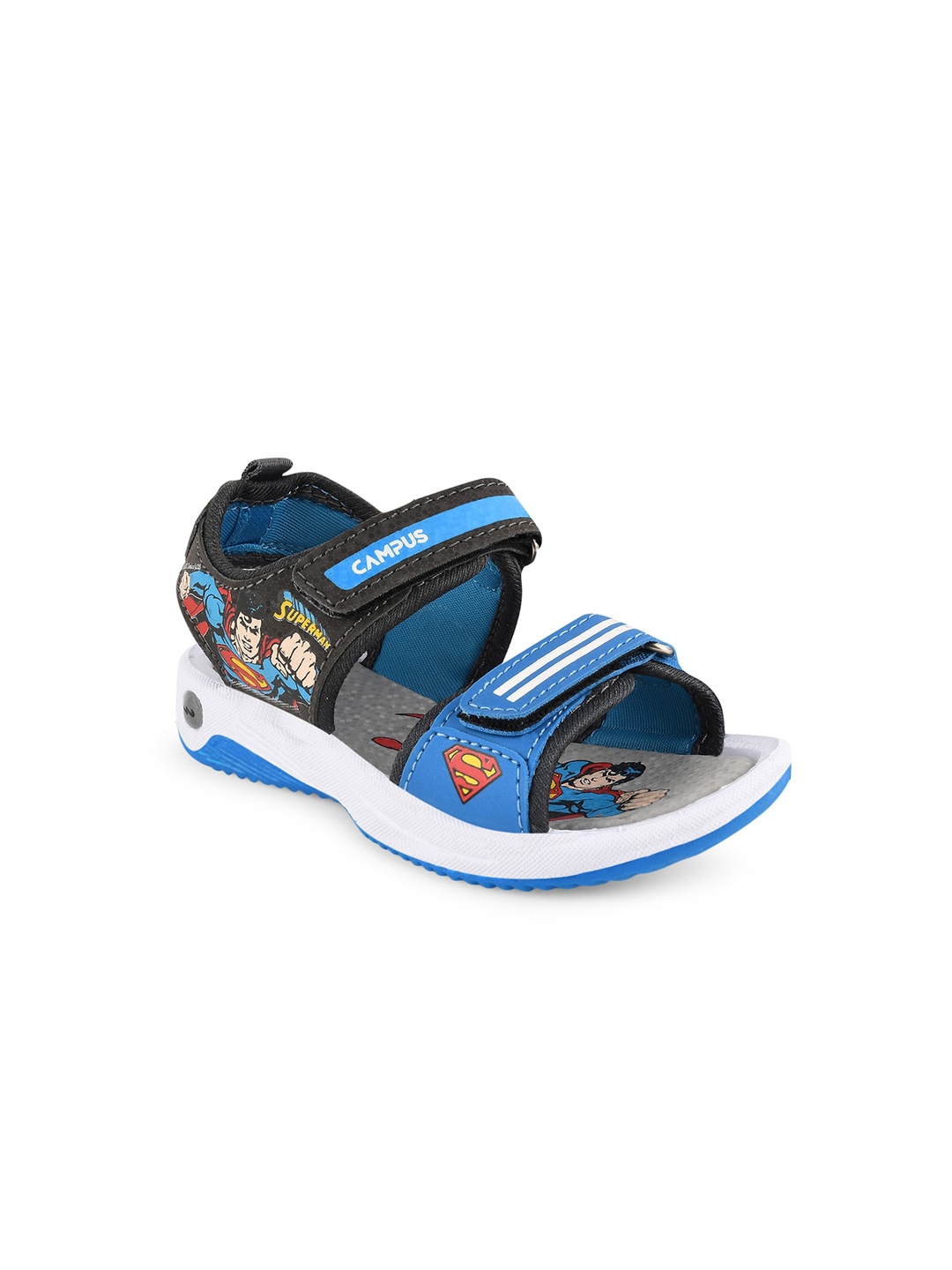 

Campus Kids Grey & Blue Superman Printed Sports Sandal