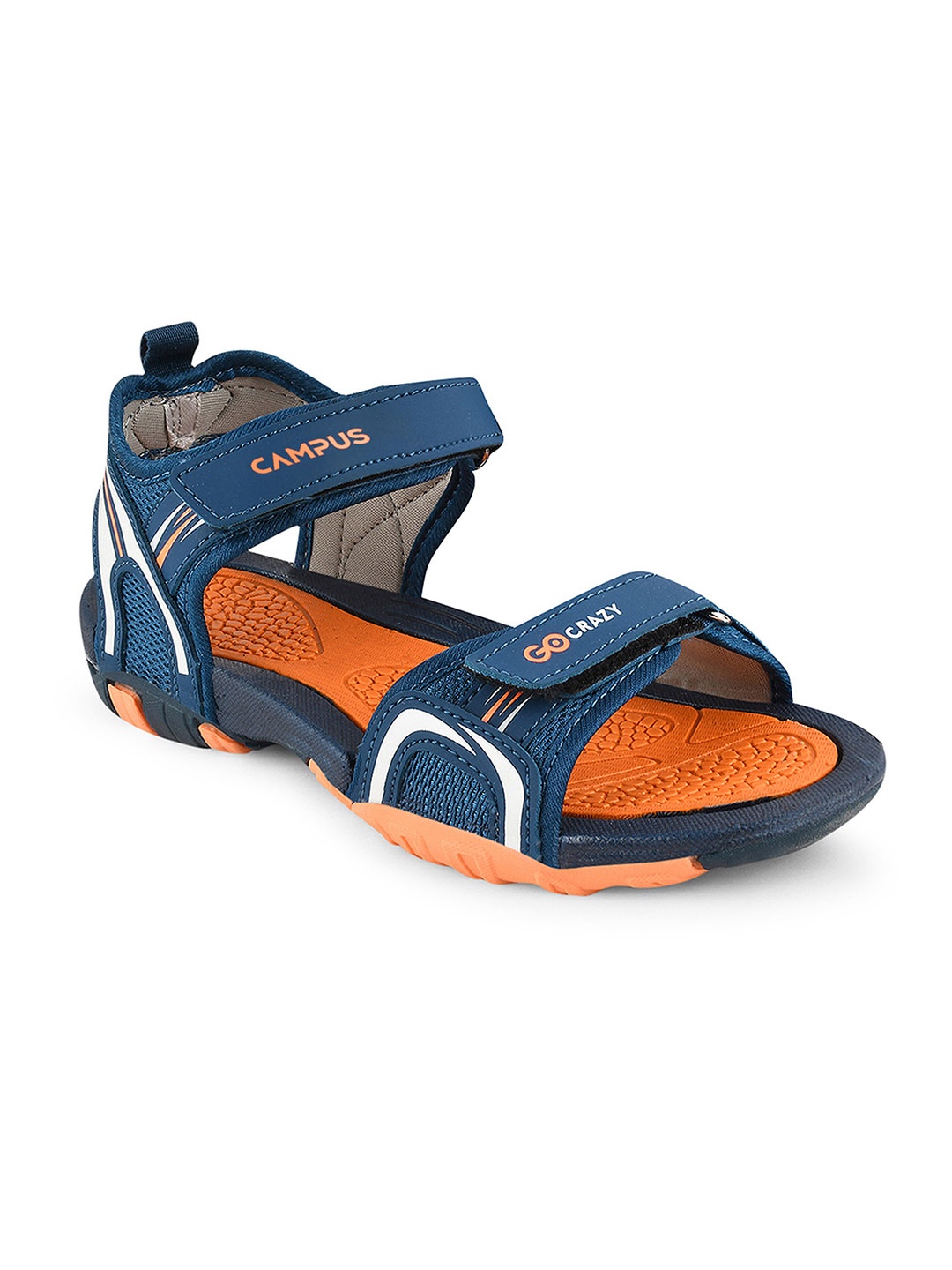 

Campus Kids Blue & Orange Solid Sports Sandals