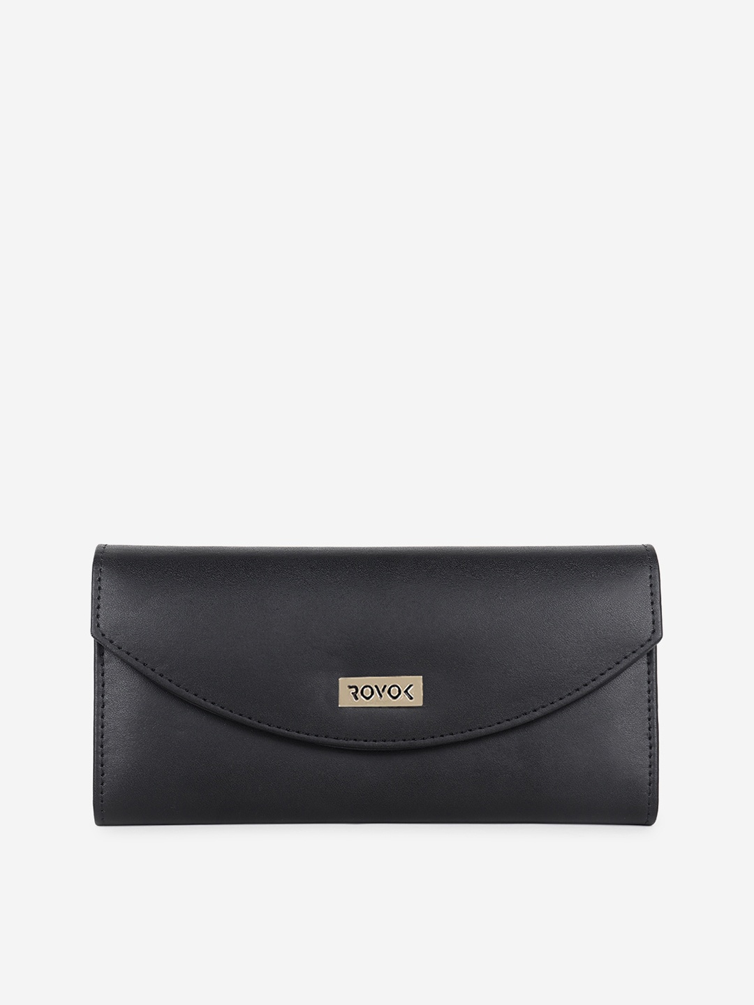 

ROVOK Women Black PU Envelope