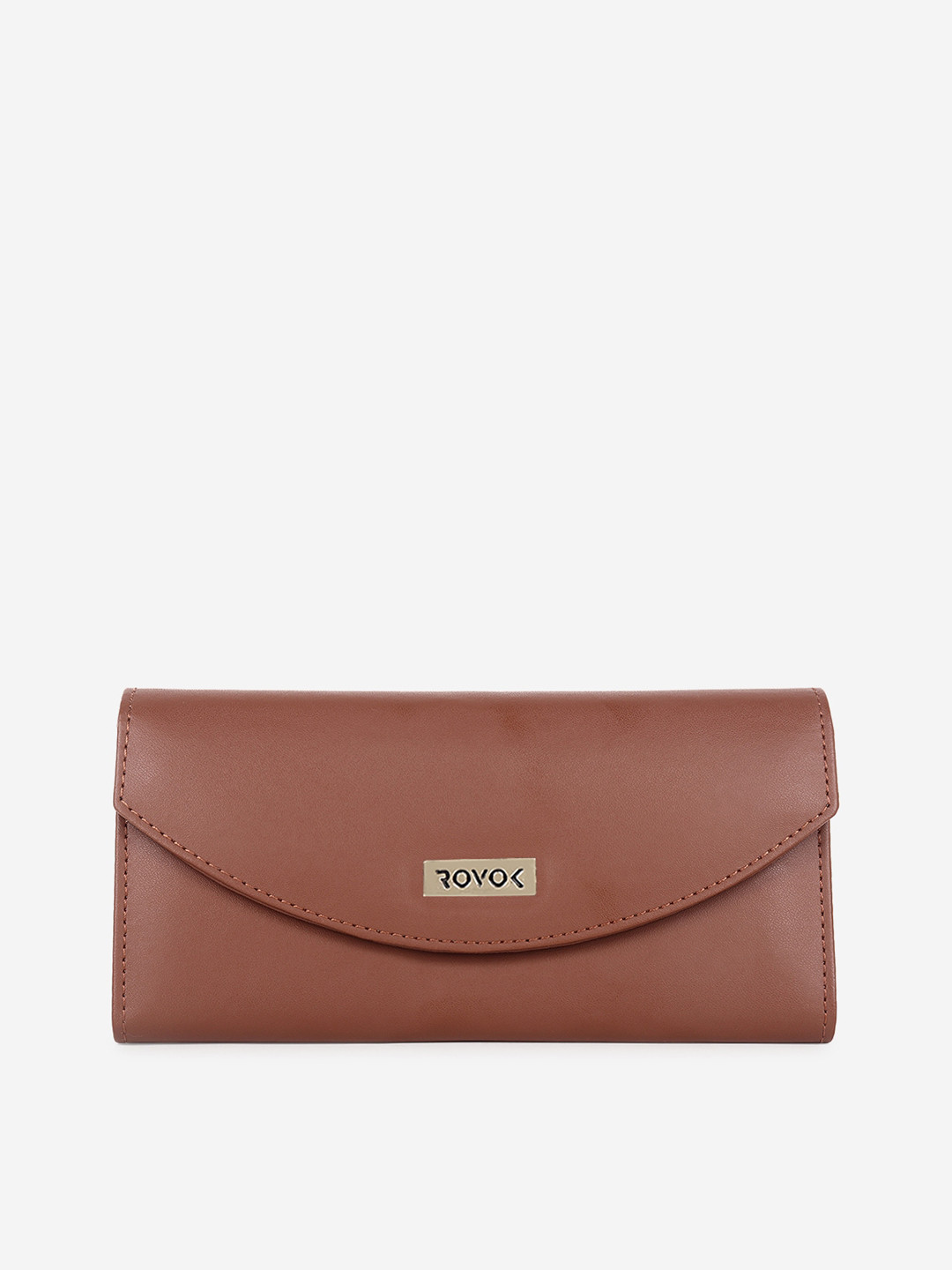 

ROVOK Women Brown Solid PU Purse Clutch