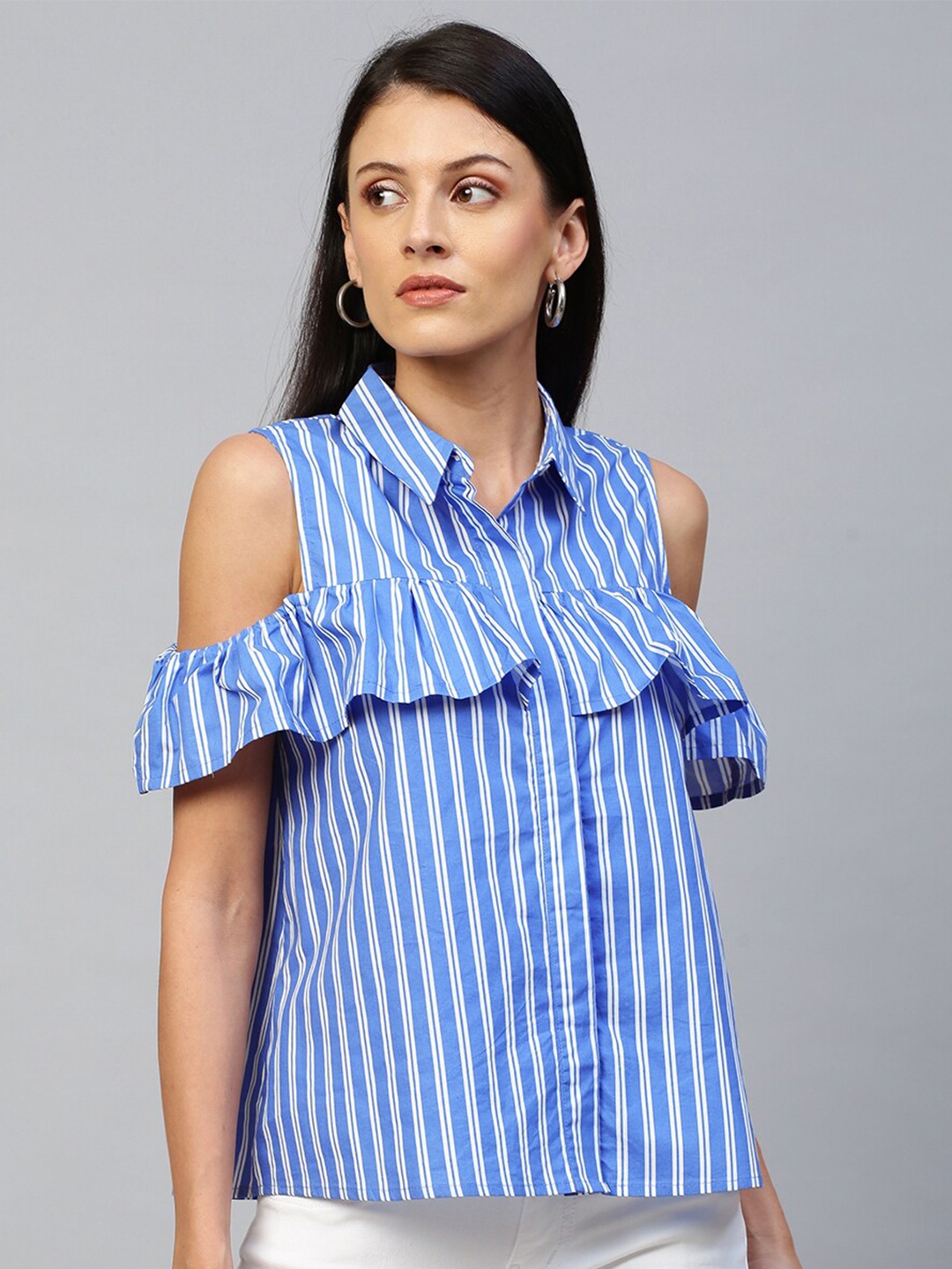 

Chemistry Blue Striped Top