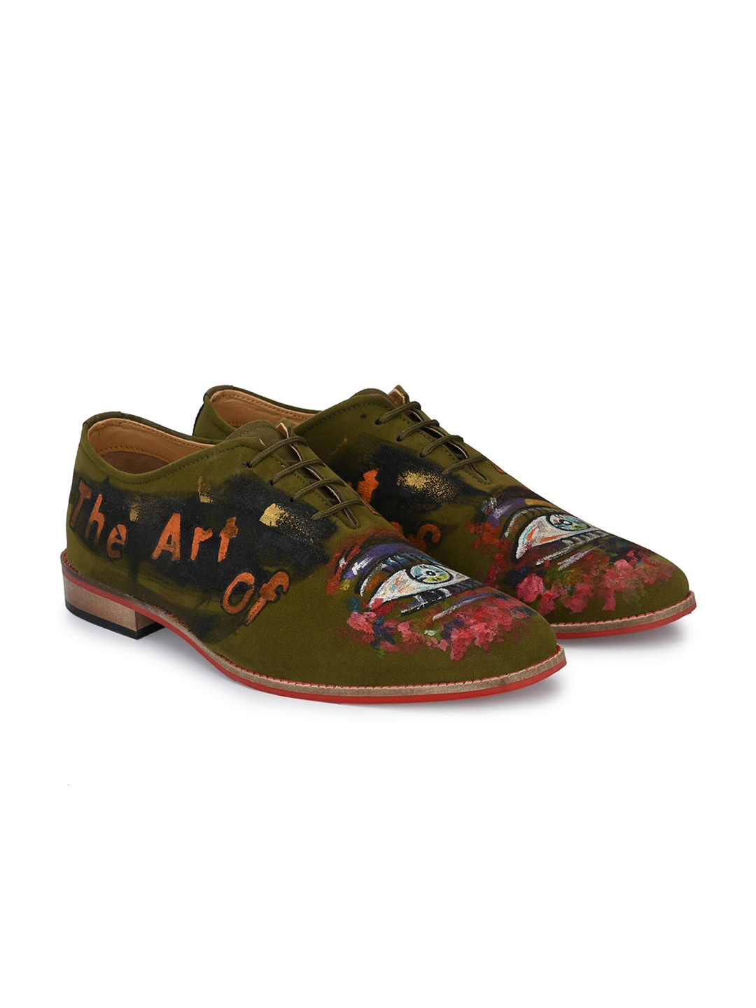 

KLEAT Men Multicoloured Printed Velvet Oxfords, Multi