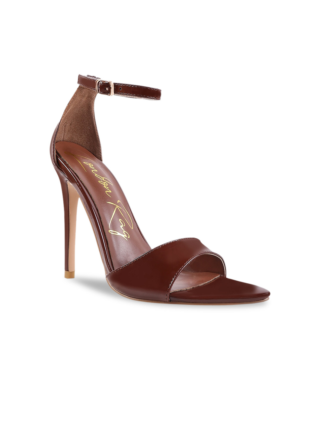 

London Rag Brown Solid Party Stiletto Sandals