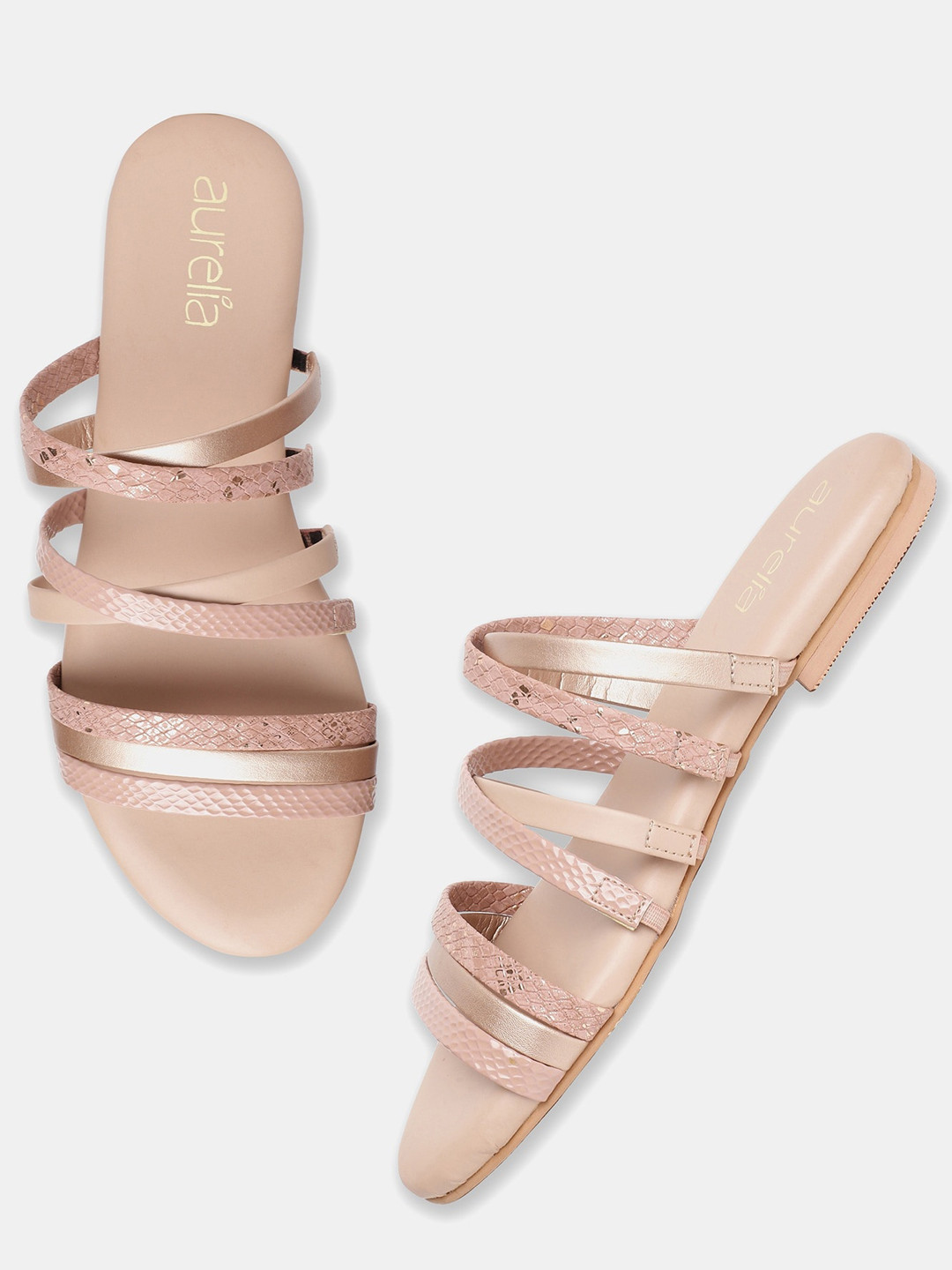 

AURELIA Women Pink Open Toe Flats