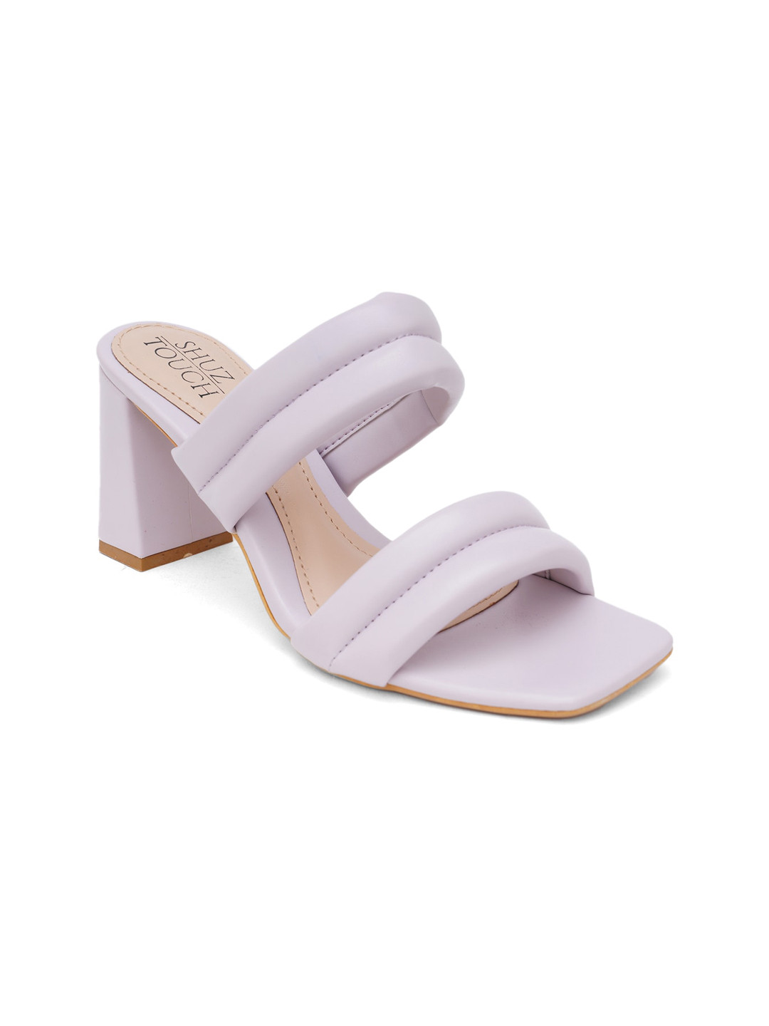 

SHUZ TOUCH Purple Block Sandals