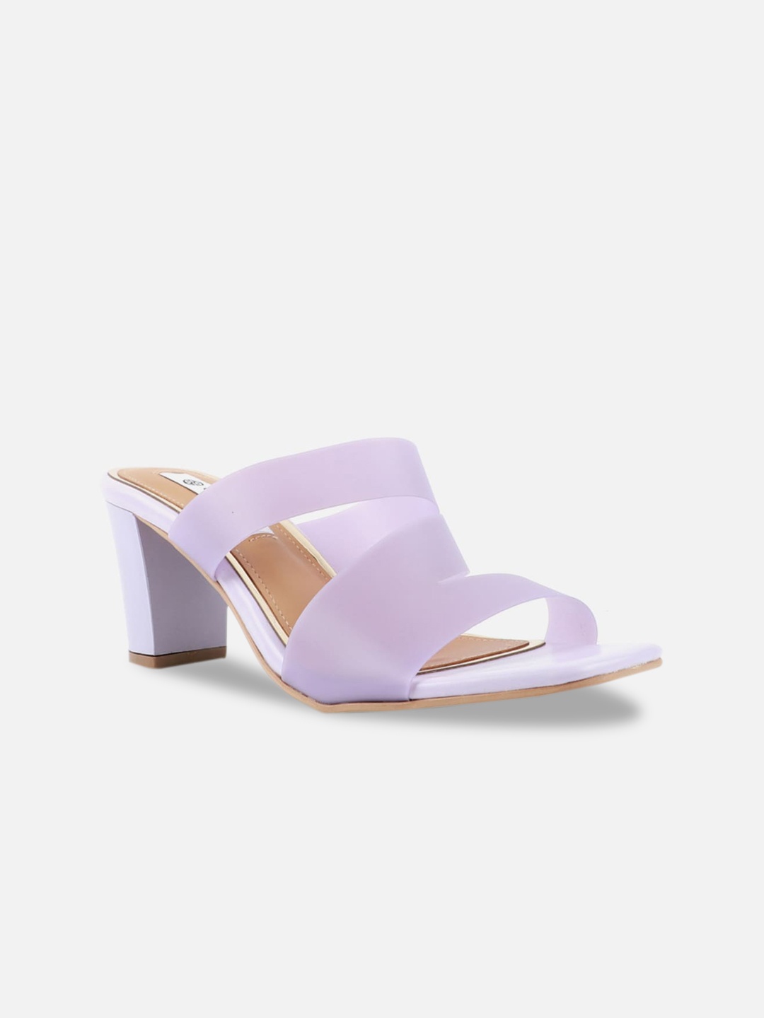 

Carlton London Lavender Leather Block Sandals