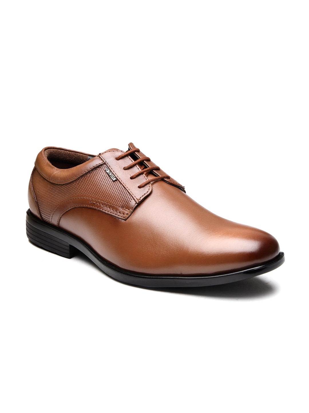 

VON WELLX GERMANY Men Tan Solid Leather Formal Derbys