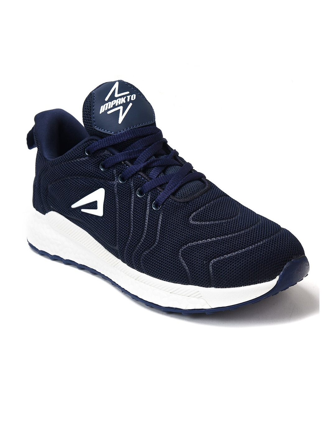 

IMPAKTO Men Navy Blue Mesh Running Non-Marking Shoes