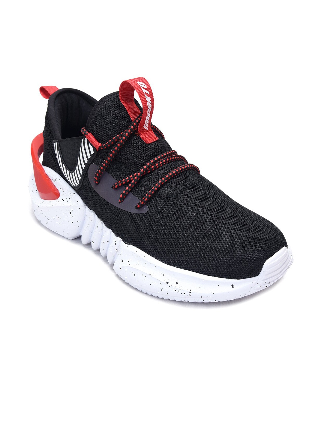

IMPAKTO Men Black Mesh Running Non-Marking Shoes