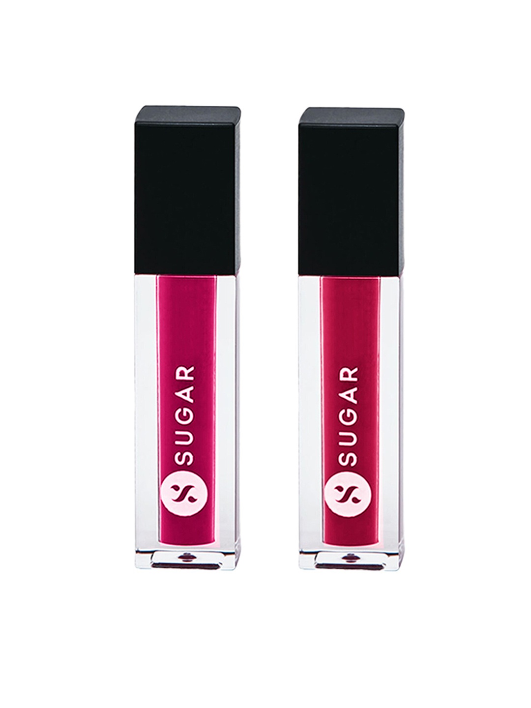 

SUGAR Cosmetics Set of 2 Smudge Me Not Liquid Mini Lipstick 1.1ml each - Shade 02 & 07, Pink