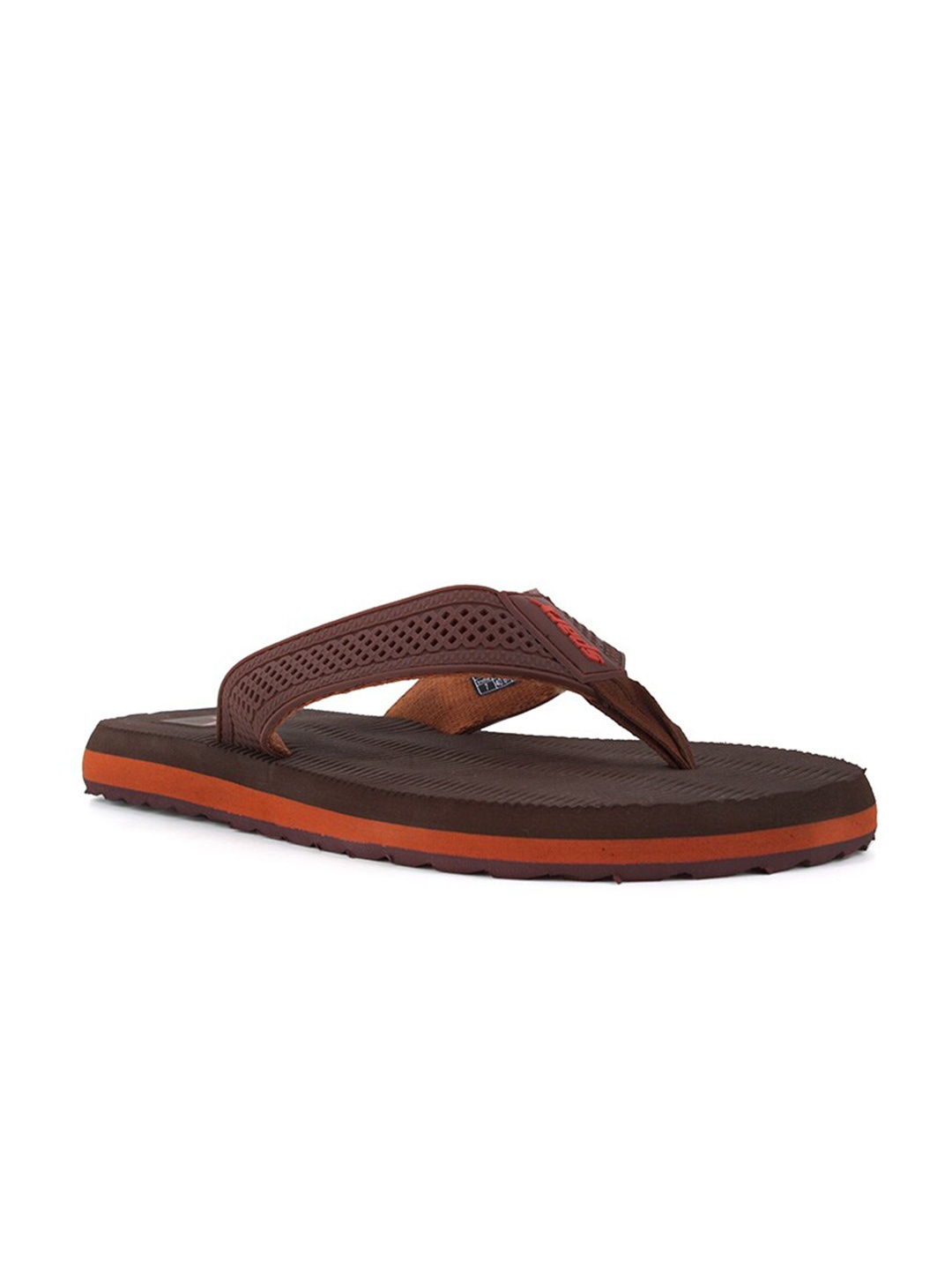 

Sparx Men Brown & Red Rubber Thong Flip-Flops