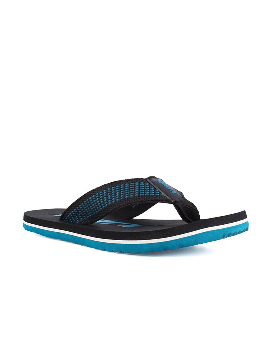 

Sparx Men Black & Blue Printed Thong Flip-Flops