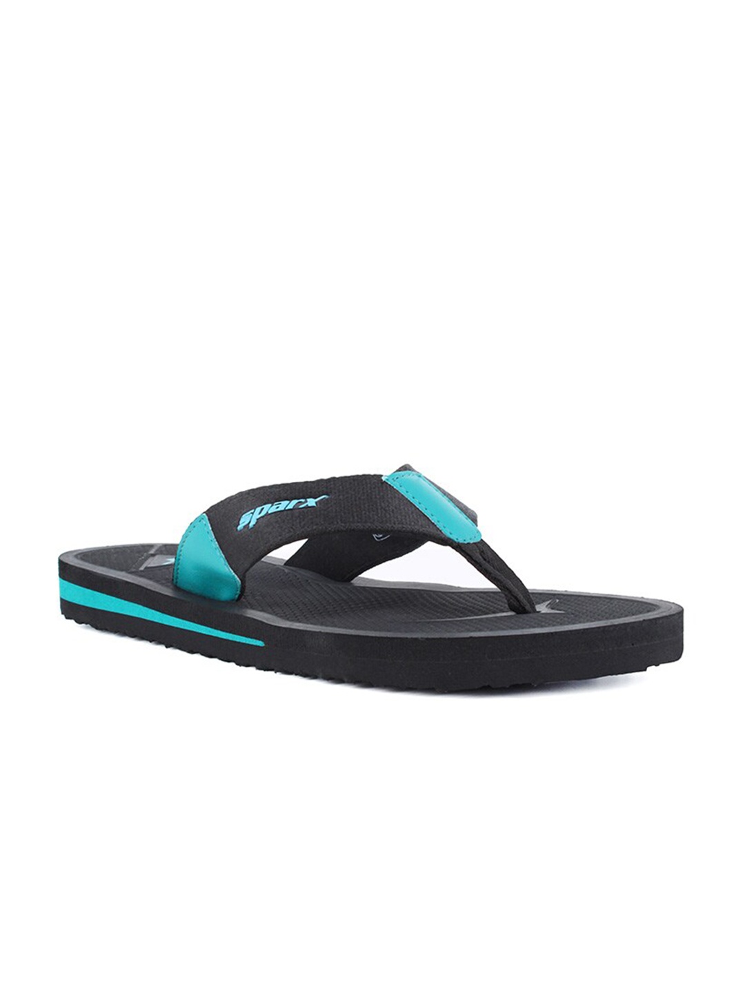 

Sparx Men Black & Sea Green Printed Thong Flip-Flops