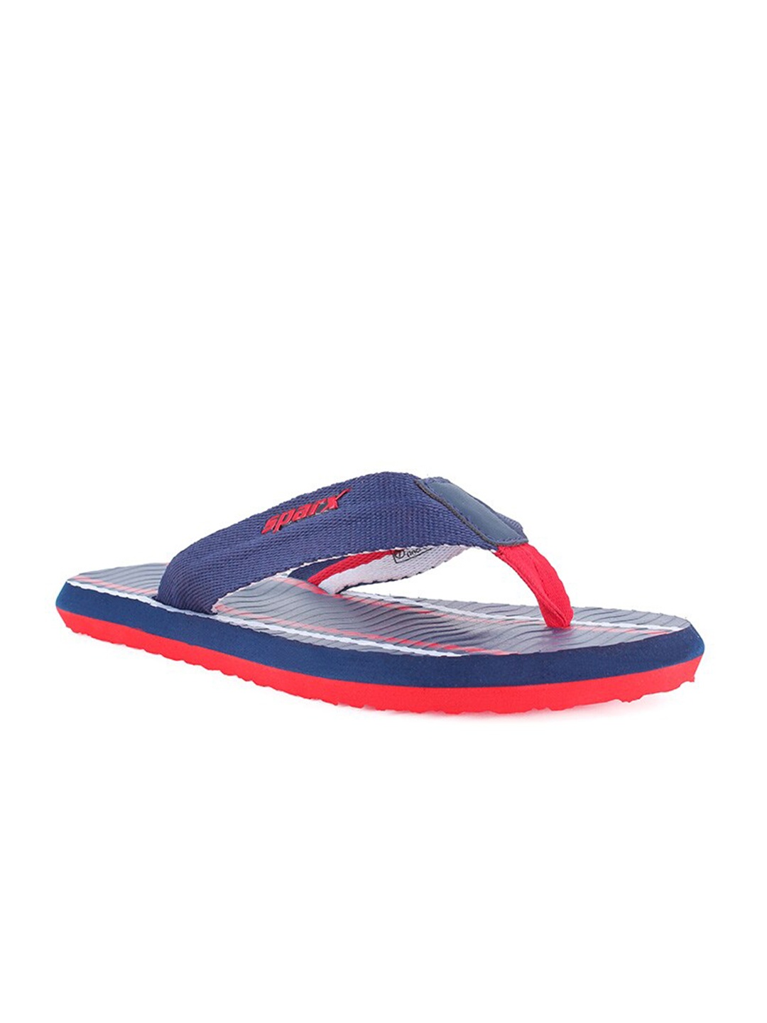

Sparx Men Navy Blue & Red Striped Thong Flip-Flops