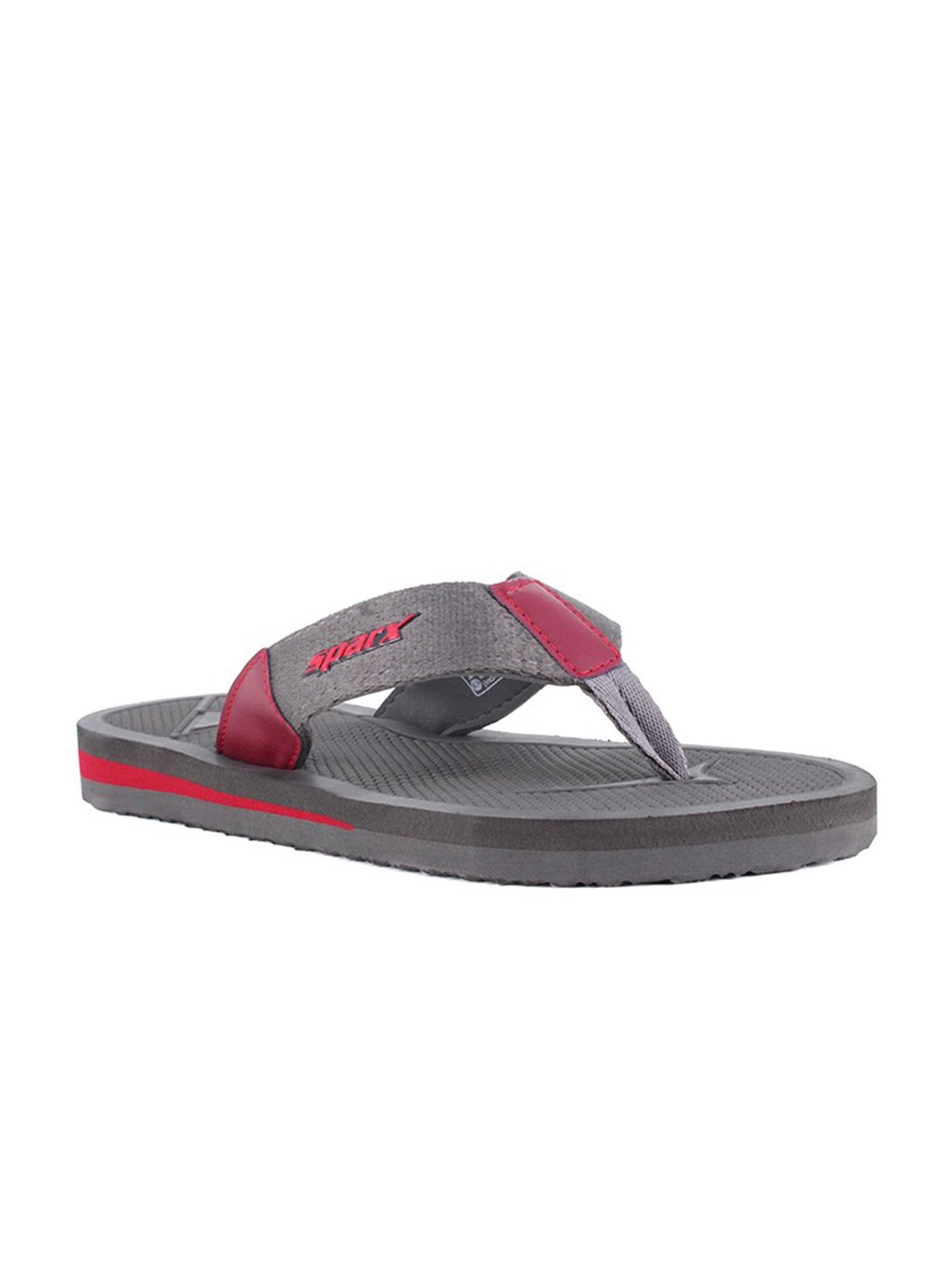 

Sparx Men Grey & Red Printed Thong Flip-Flops