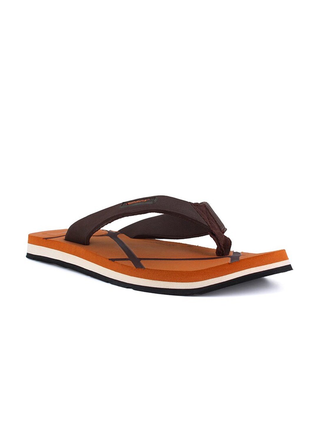 

Sparx Men Tan & Brown Printed Thong Flip-Flops