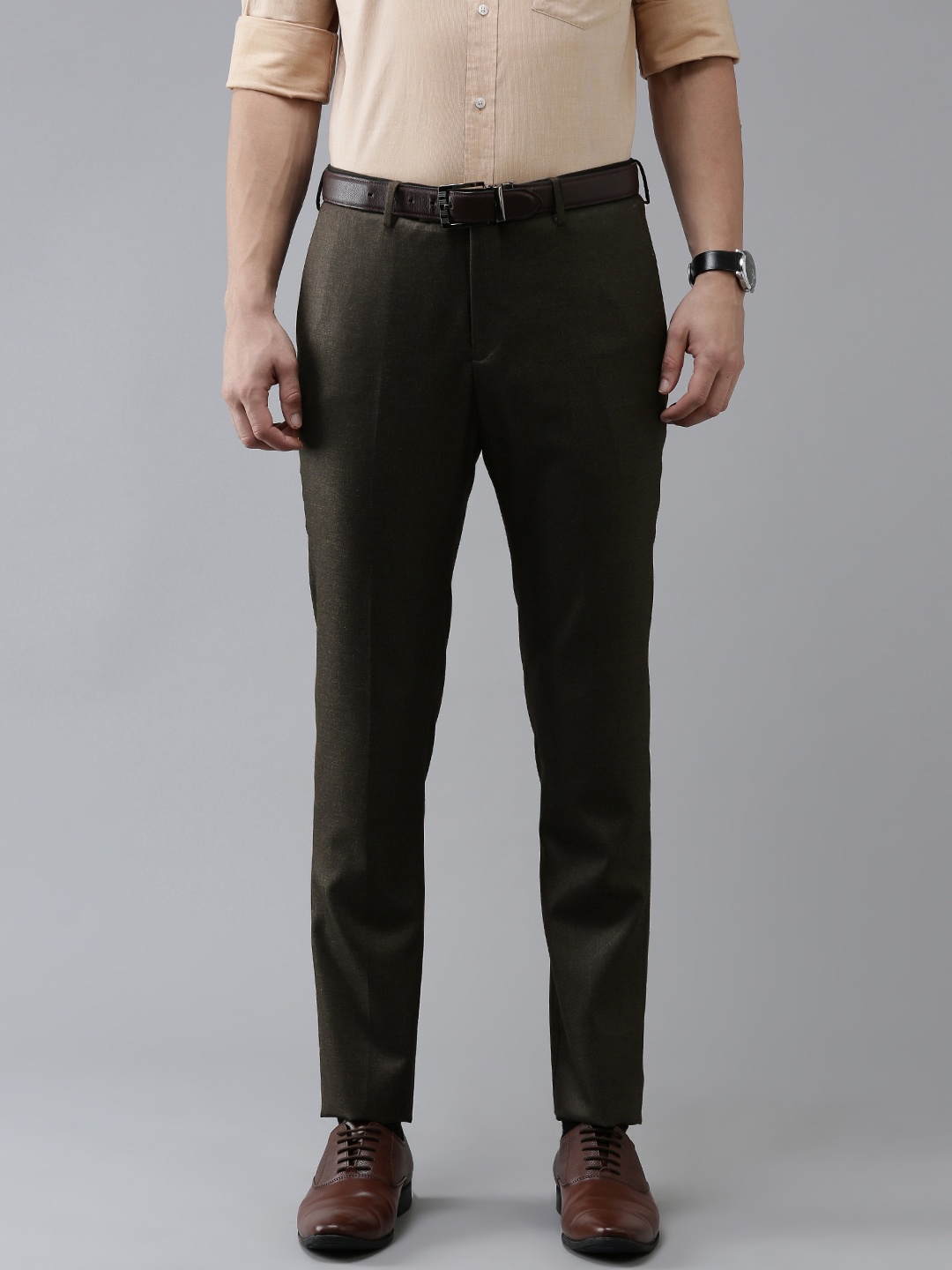 

Arrow Men Brown Tailored Fit Trousers