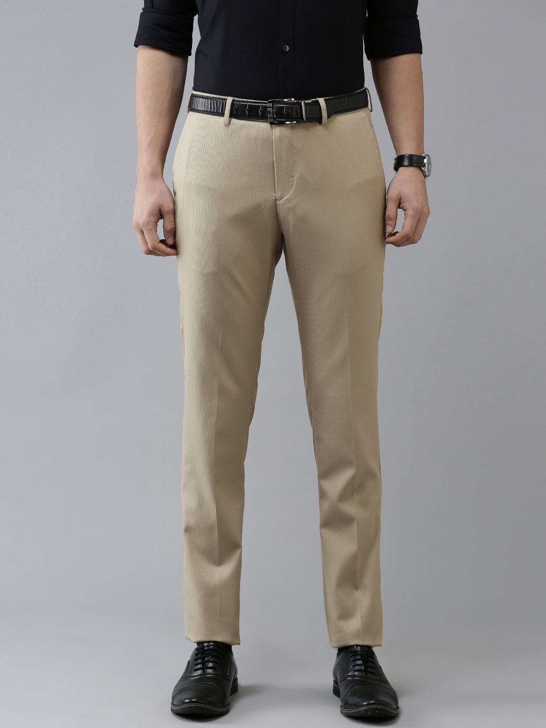 

Arrow Men Beige Tailored Fit Trousers