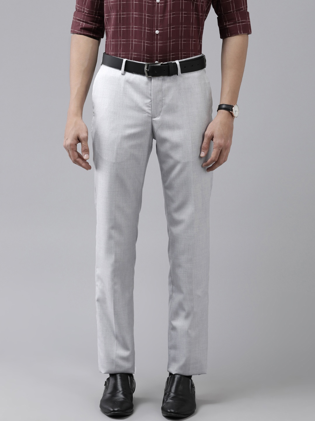 

Arrow Men Grey Tailored Fit Formal Trousers