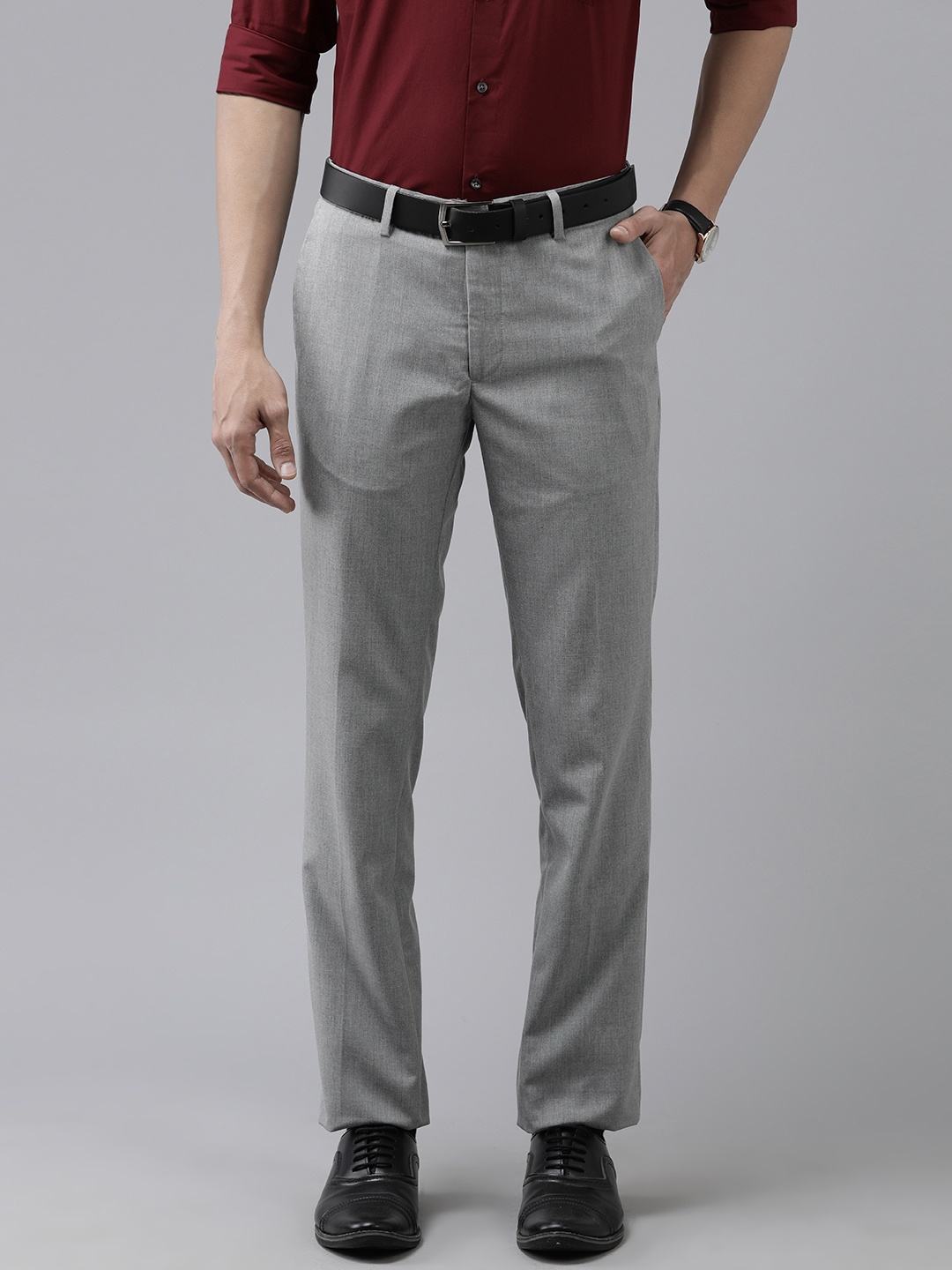 

Arrow Men Grey Tailored Trousers