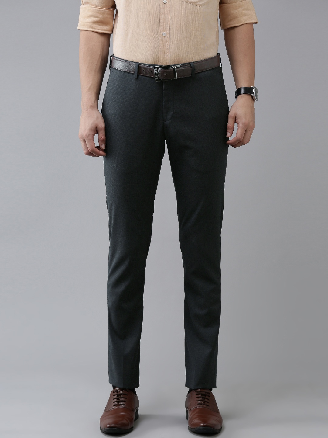 

Arrow Men Black Tailored Fit Trousers