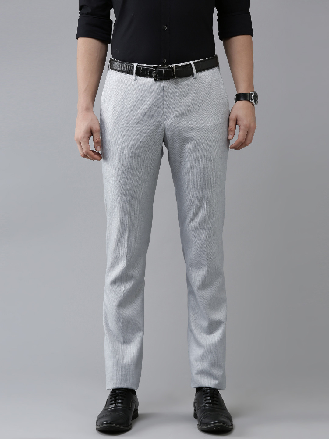 

Arrow Men Grey Tailored Fit Trousers