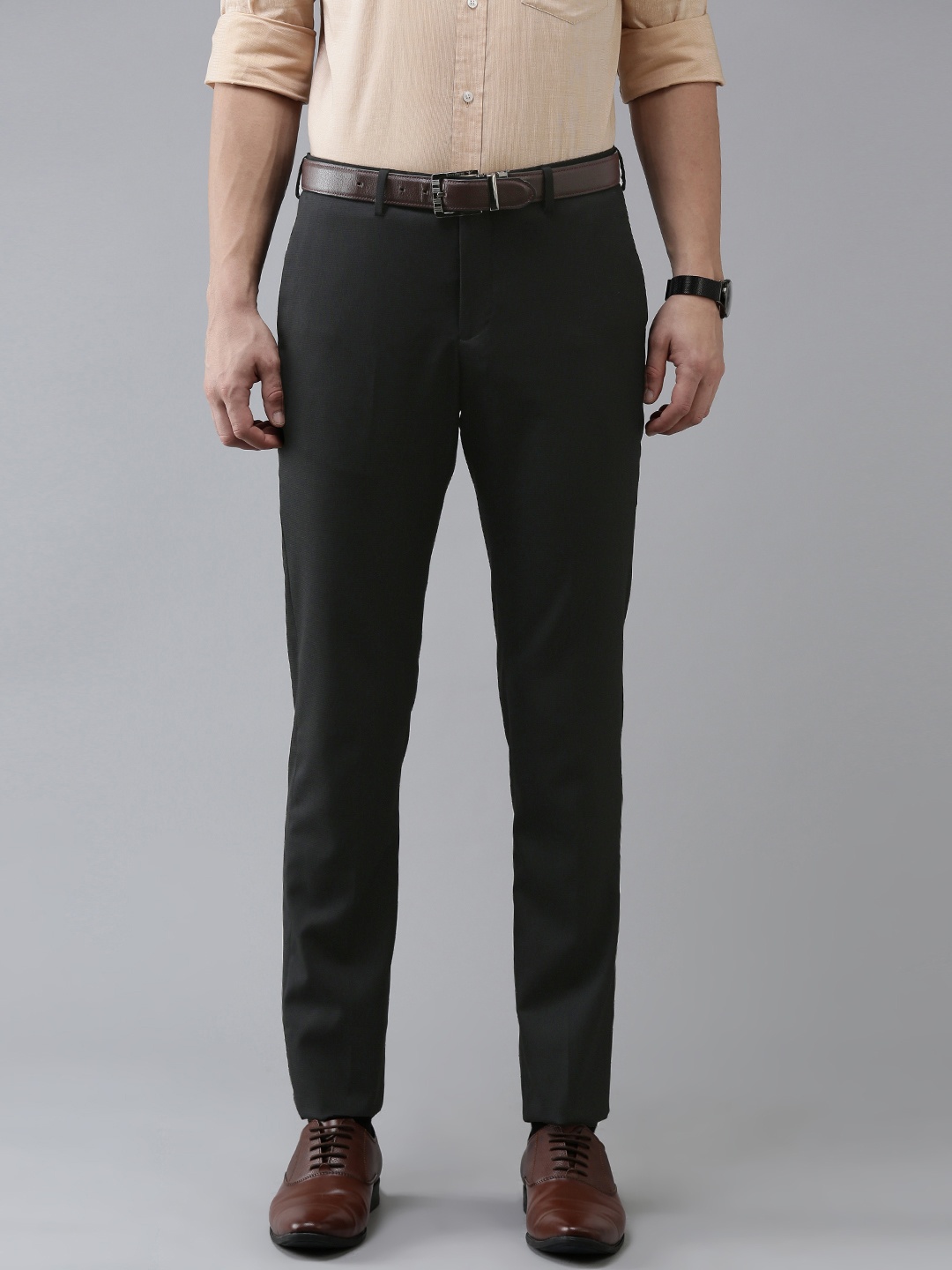 

Arrow Men Black Tailored Fit Trousers