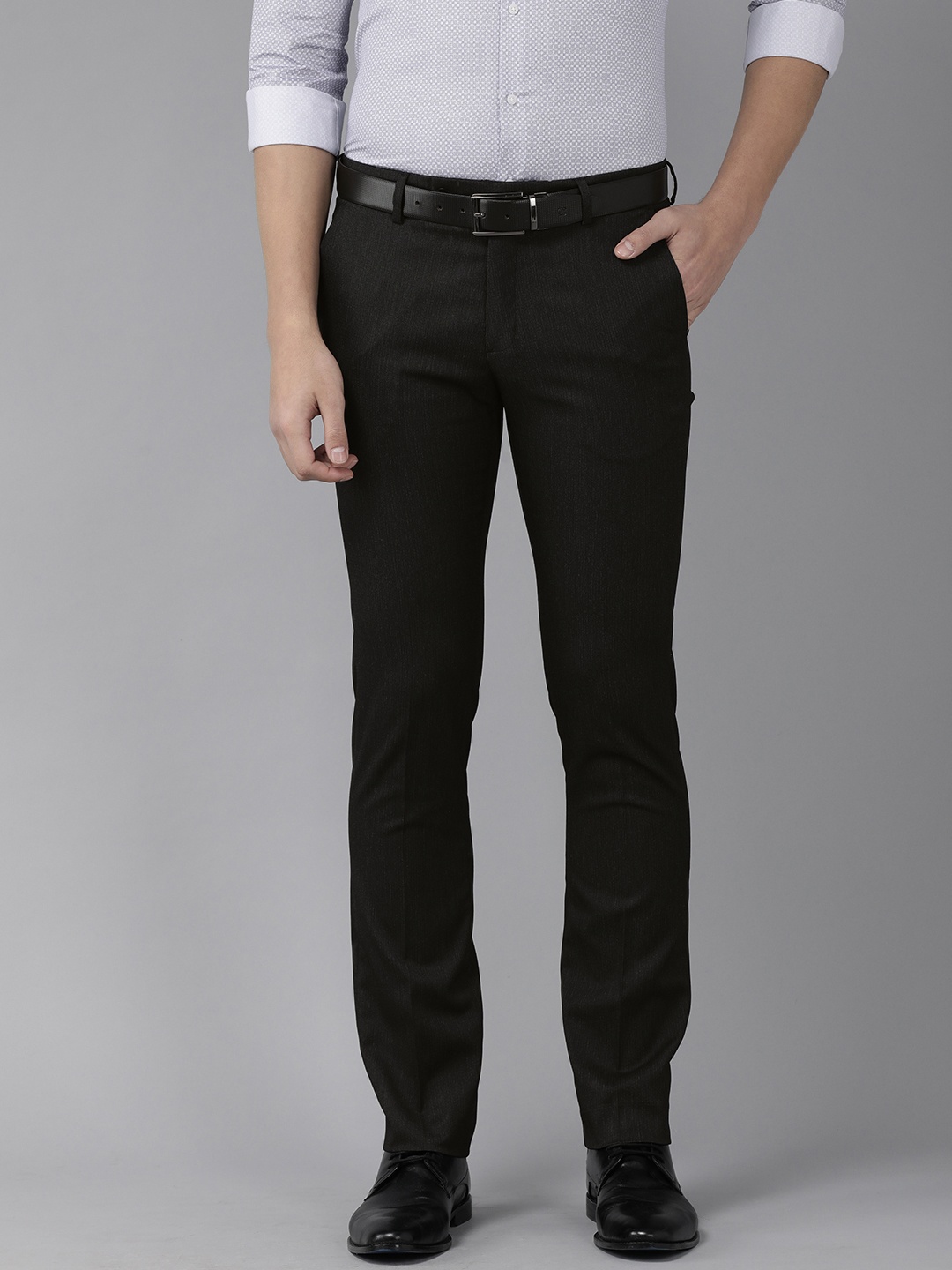 

Arrow Men Black Tailored Fit Formal Trousers