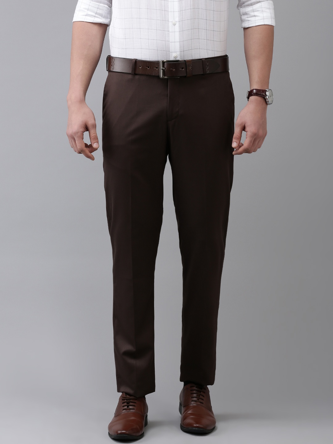 

Arrow Men Brown Tailored Trousers