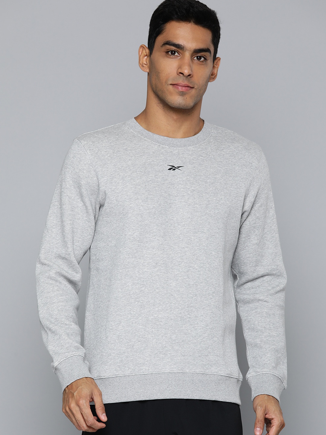 

Reebok Men Training FND Sweatshirt, Grey melange