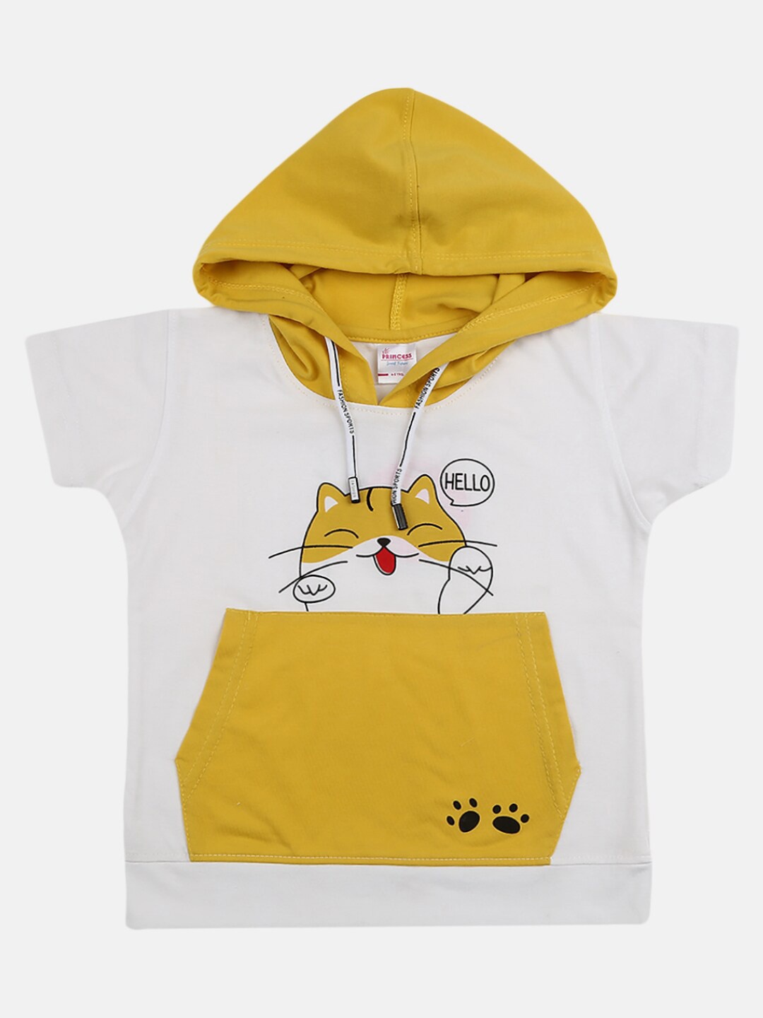 

V-Mart Girls White Printed T-shirt