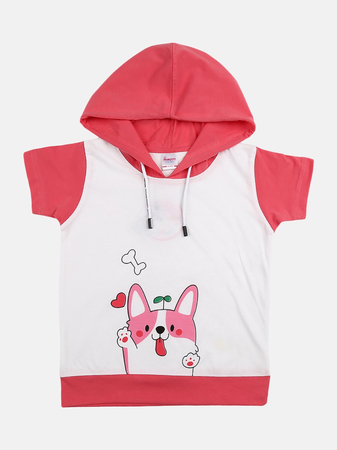 

V-Mart Girls White Applique T-shirt