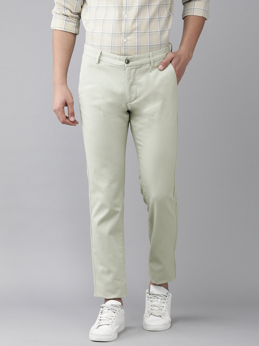 

Arrow Sport Men Olive Green Original Slim Fit Trousers