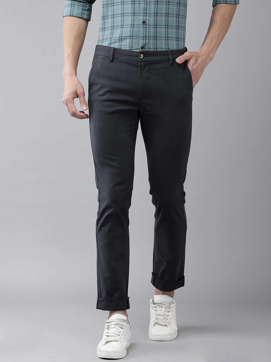 

Arrow Sport Men Navy Blue Original Slim Fit Trousers