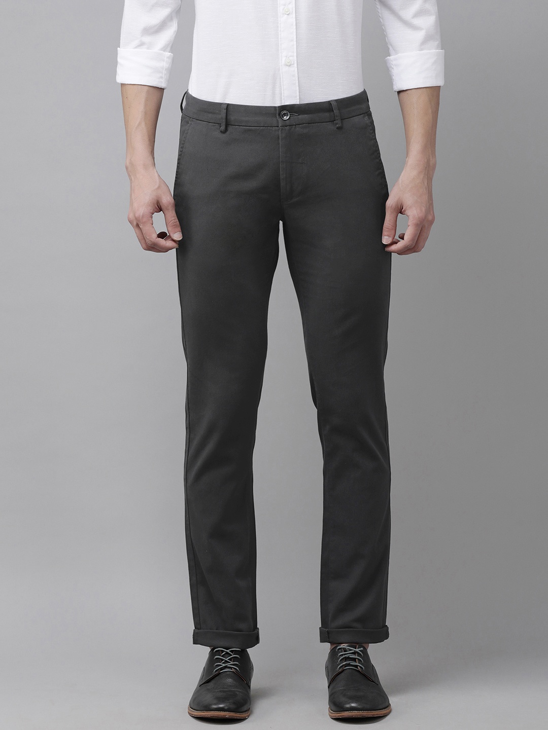 

Arrow Sport Men Charcoal Original Slim Fit Trousers