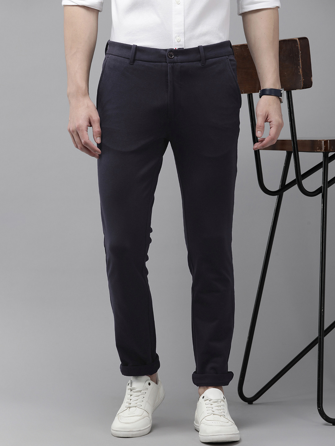 

Arrow Sport Men Original Skinny Fit Trousers, Navy blue