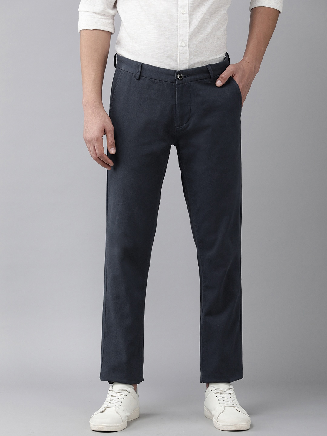 

Arrow Sport Men Navy Blue Slim Fit Regular Trousers