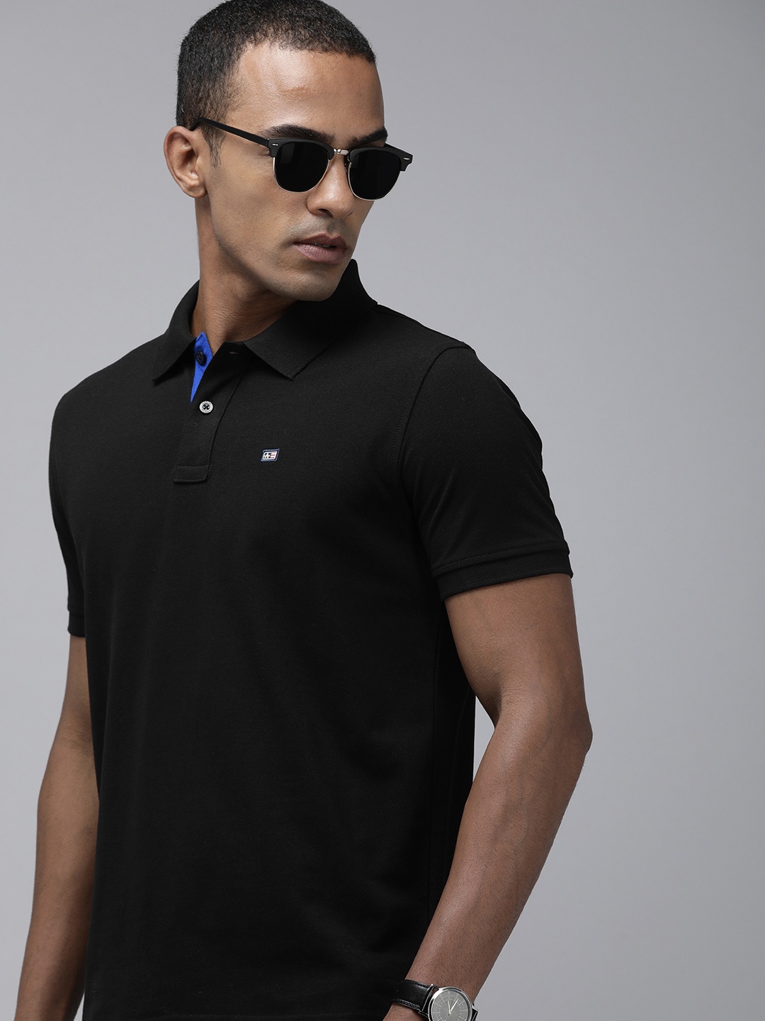 

Arrow Polo Collar T-shirt, Black