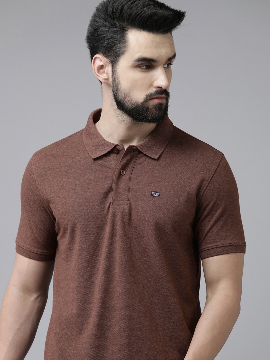 

Arrow Men Burgundy Polo Collar T-shirt