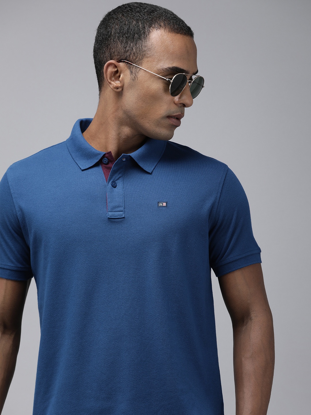 

Arrow Polo Collar T-shirt, Blue