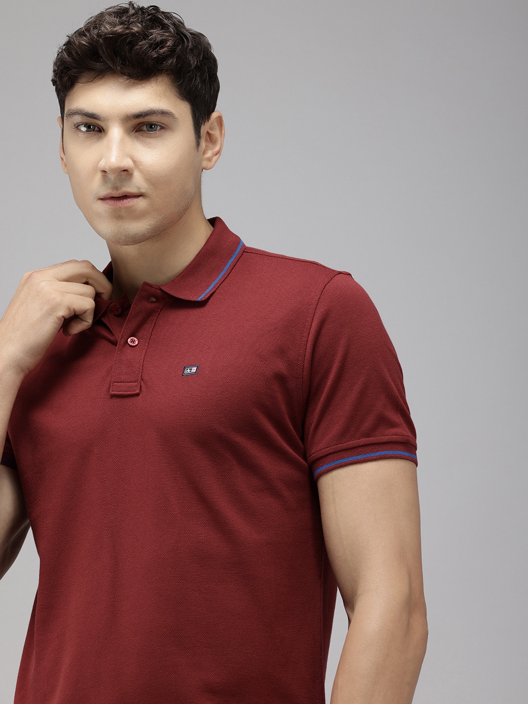 

Arrow Polo Collar Casual T-shirt, Maroon