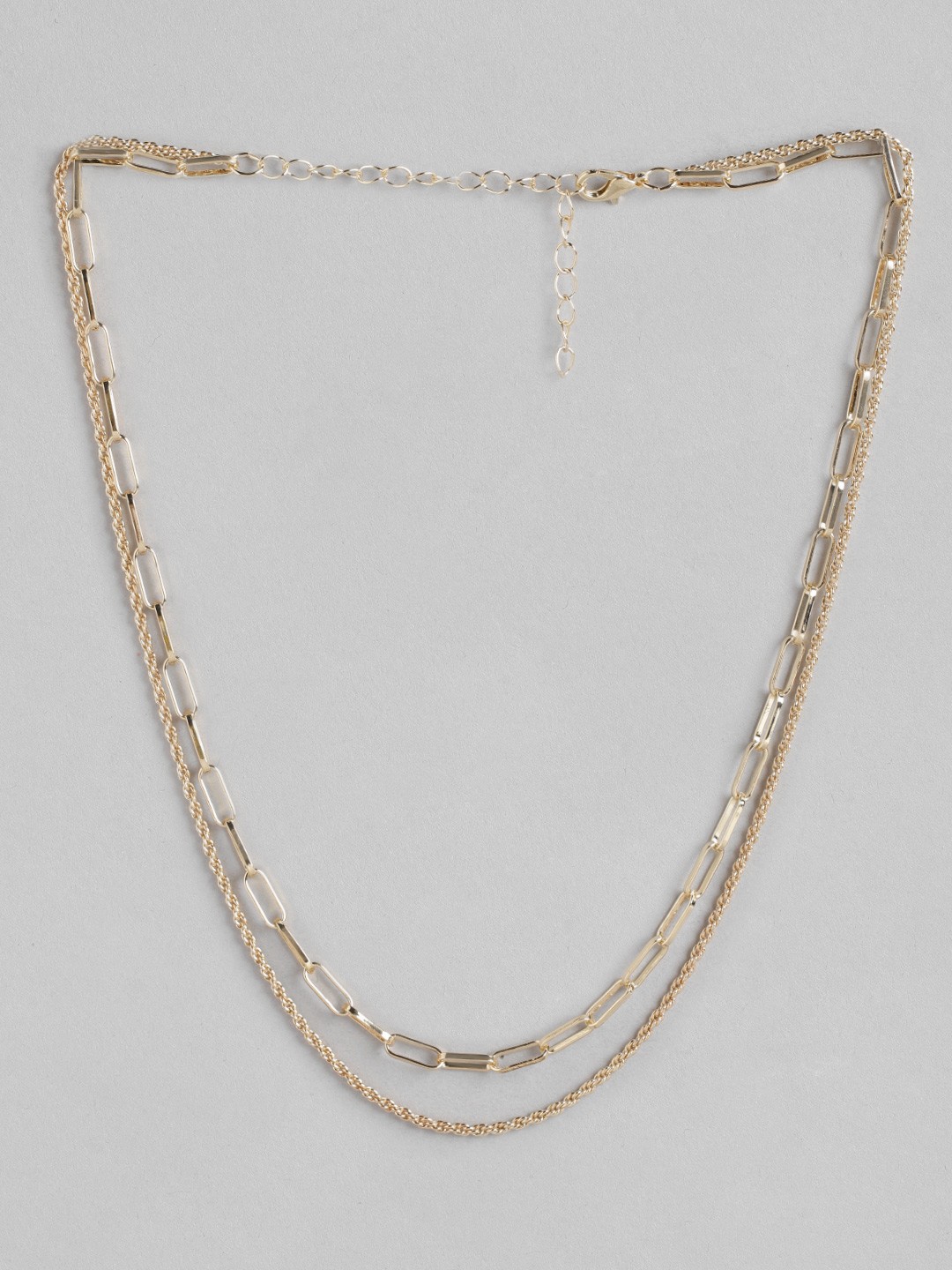 

bebe Women Gold-Toned Linked Chain Layered Necklace