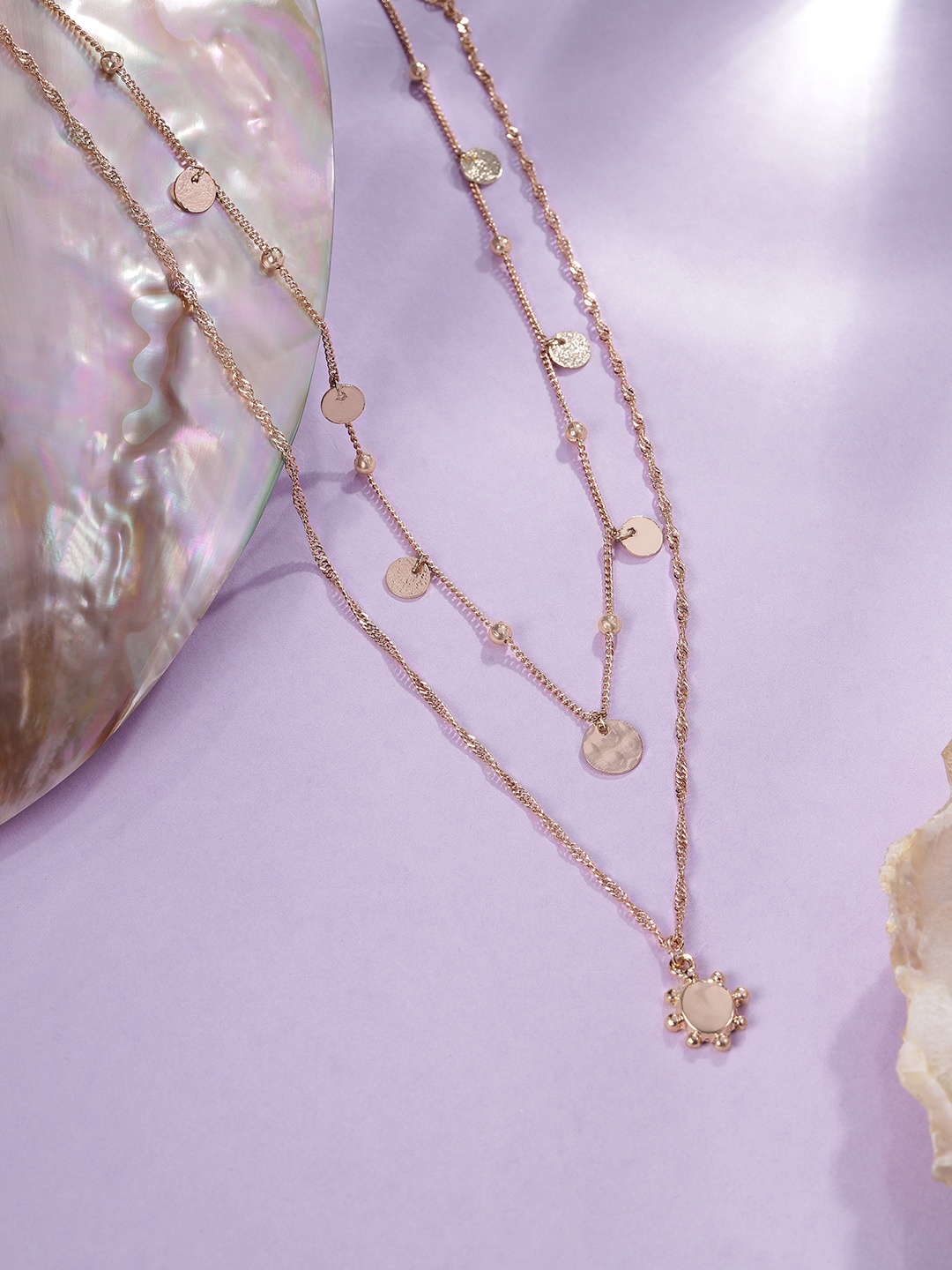 

bebe Gold-Toned 2 Layer Necklace With Pendant
