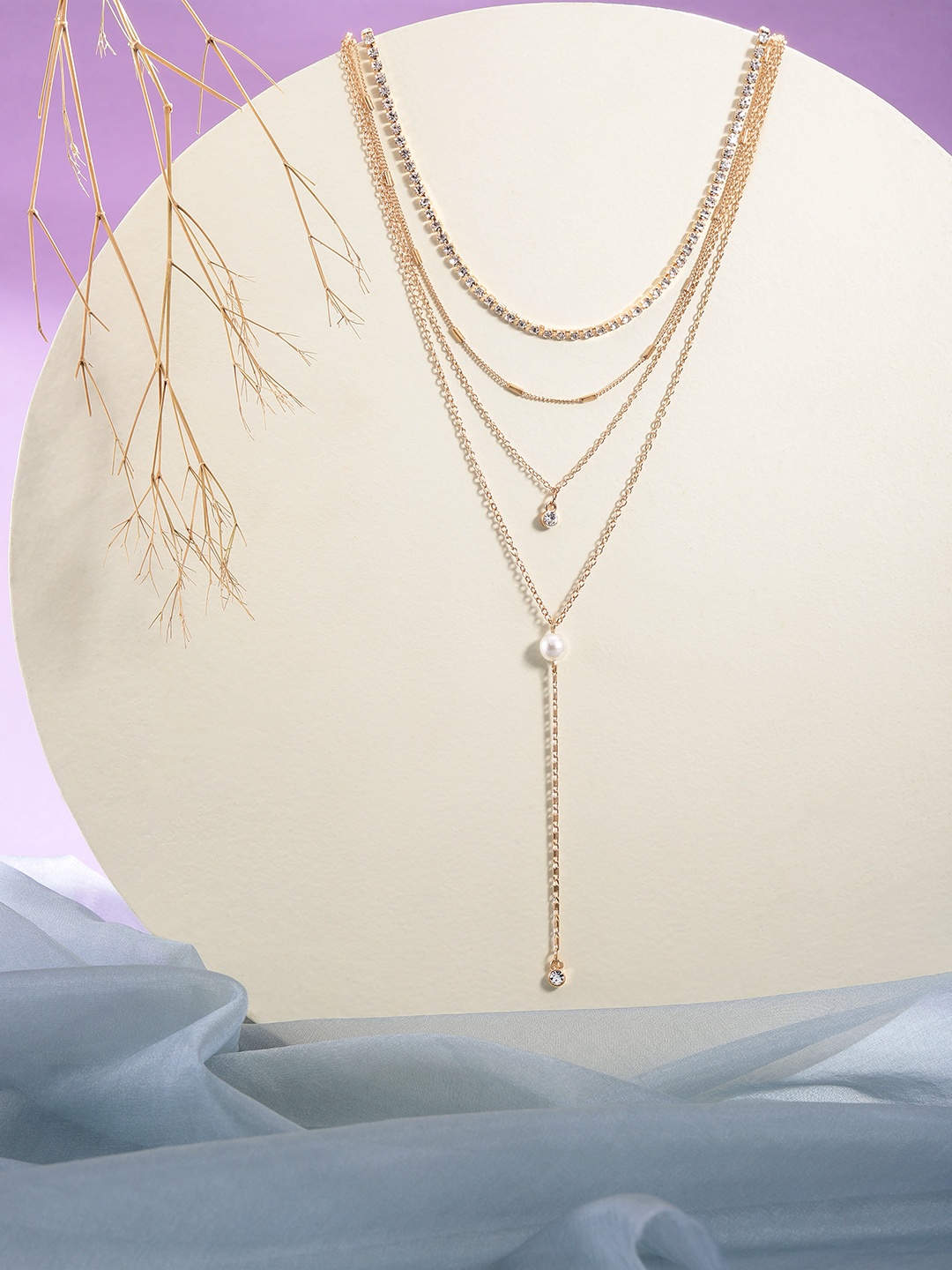 

bebe Gold-Toned Multi-Layered Necklace