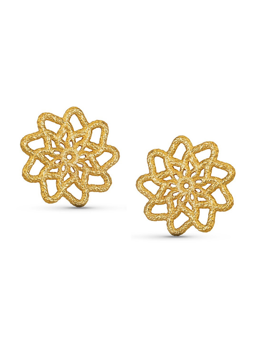 

MNSH Gold-Toned Contemporary Studs Earrings