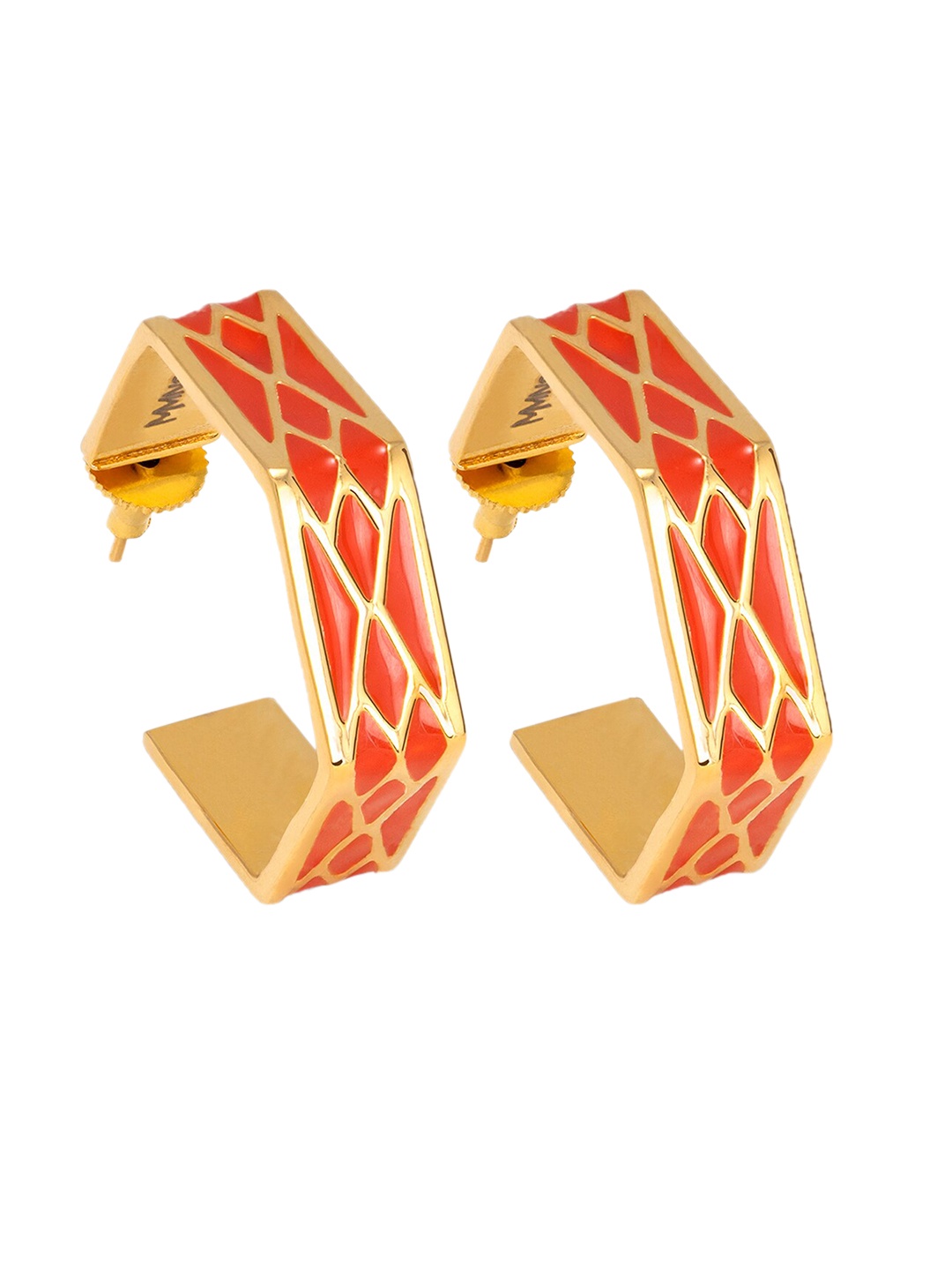 

MNSH Gold-Toned Contemporary Hoop Earrings