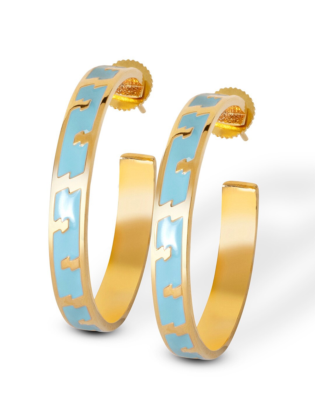 

MNSH Gold-Toned Contemporary Drop Earrings