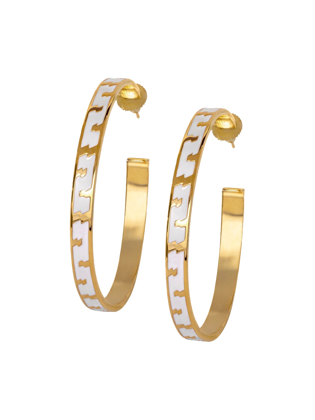 

MNSH Gold-Toned Contemporary Hoop Earrings