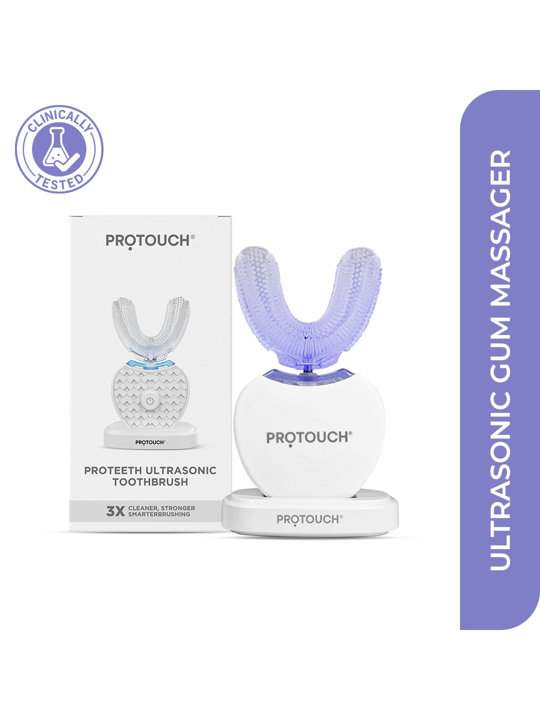 

PROTOUCH LED Whitening Gum Massager for Stronger Gum & Whiter Teeth - White